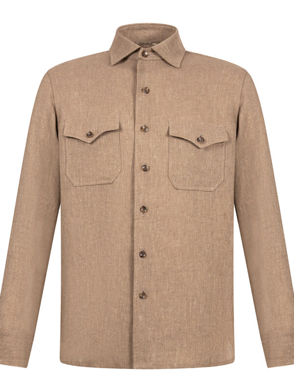 Stile latino linen overshirt beige
