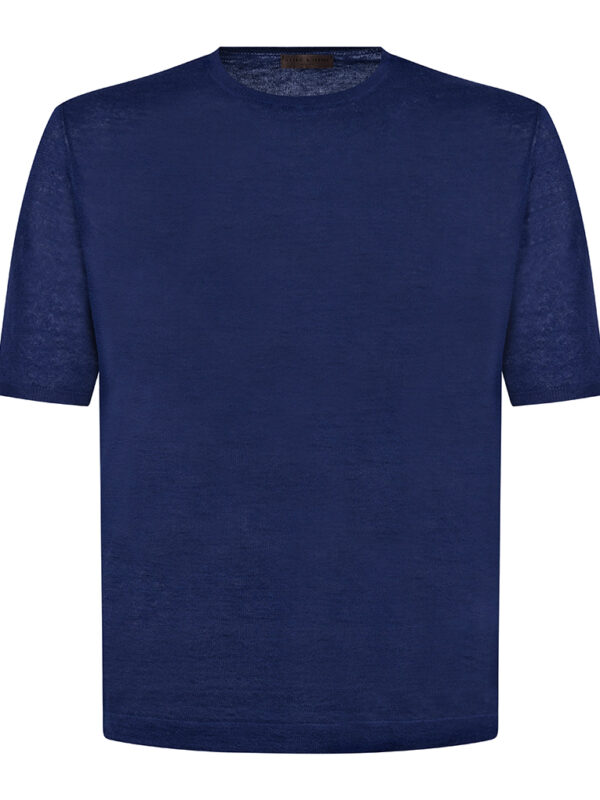 Stile Latino t-shirt linen cotton dark blue