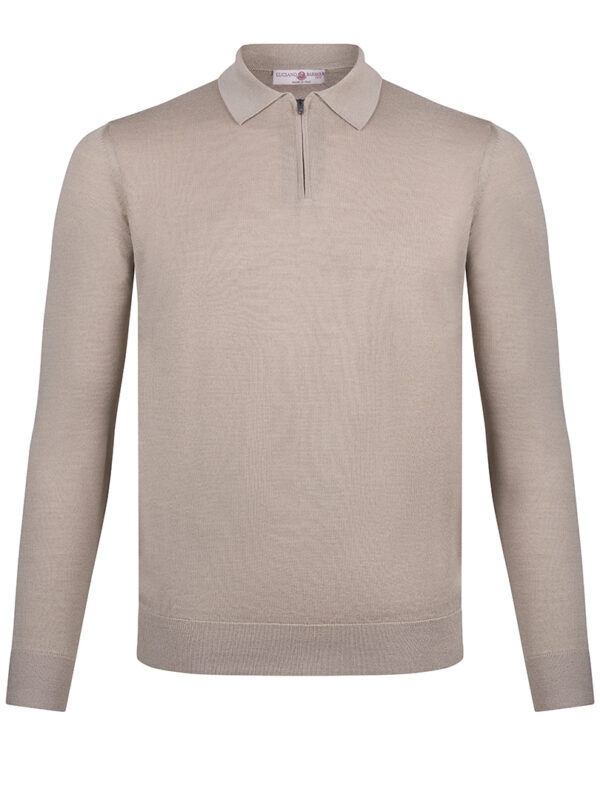 Luciano Barbera longsleeves polo beige
