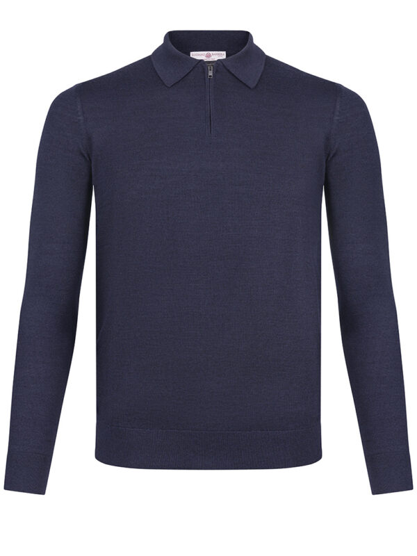Luciano Barbera longsleeves polo navy