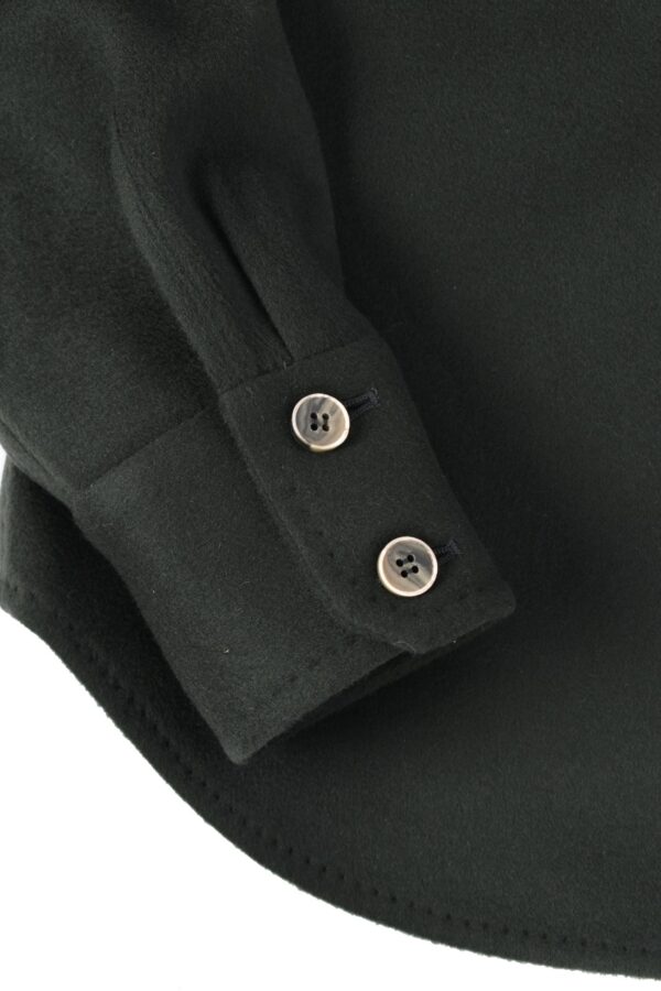 STILE LATINO kansas over shirt green wool cashmere details STILE LATINO kansas over shirt green wool cashmere