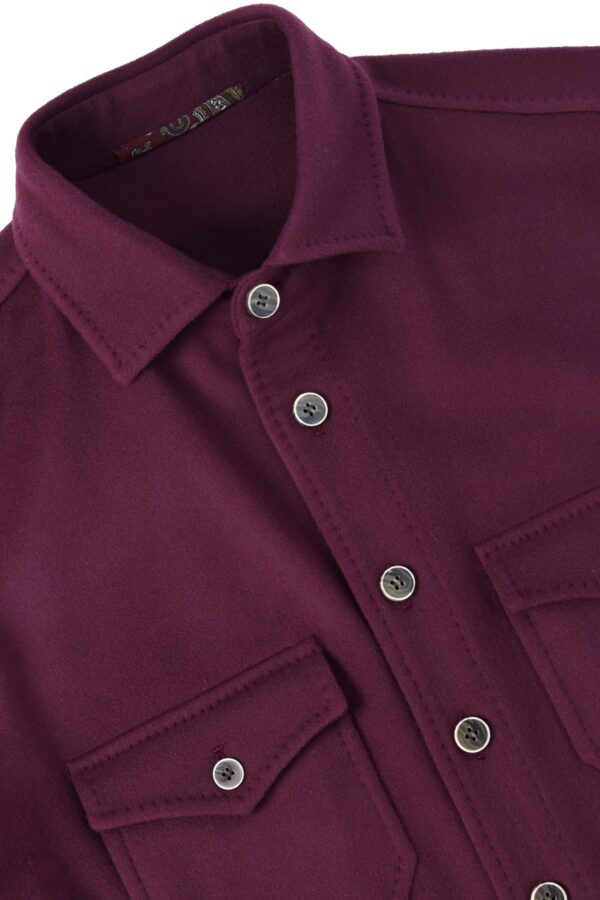 STILE LATINO kansas over shirt burgundy wool cashmere STILE LATINO kansas over shirt burgundy wool cashmere