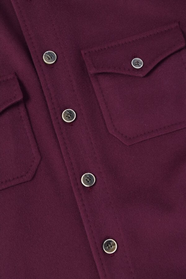 STILE LATINO kansas over shirt burgundy wool cashmere STILE LATINO kansas over shirt burgundy wool cashmere
