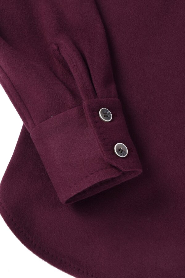 STILE LATINO kansas over shirt burgundy wool cashmere STILE LATINO kansas over shirt burgundy wool cashmere handmade