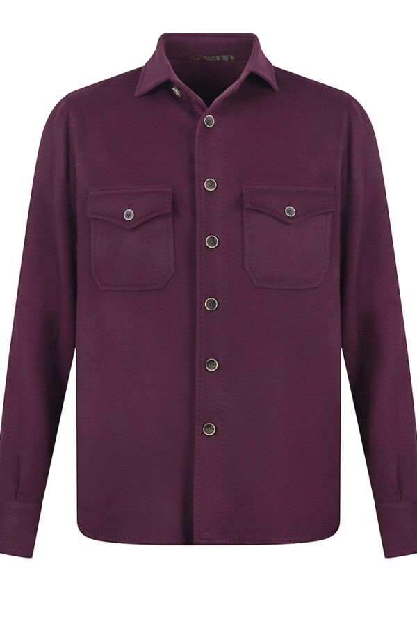 STILE LATINO kansas over shirt burgundy wool cashmere STILE LATINO kansas over shirt burgundy wool cashmere