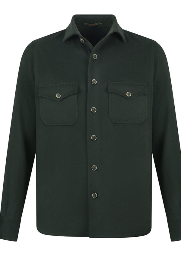 STILE LATINO kansas over shirt green wool cashmere STILE LATINO kansas over shirt green wool cashmere
