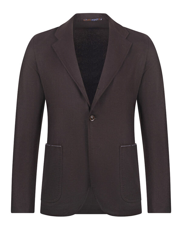 STILE LATINO cashmere blazer brown jersey