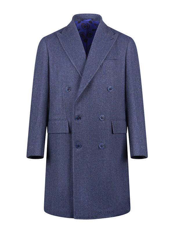 Stile Latino overcoat herringbone cashmere